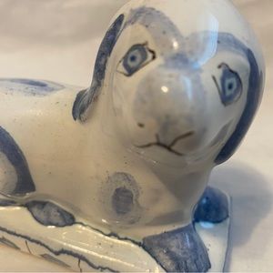 Secxviii Portuguese Pottery Dog Figurine Authorized Copy Portugal  Item XVII